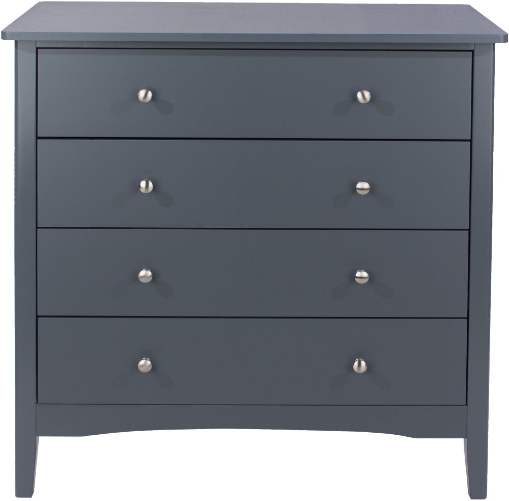 Product photograph of Como Blue Painted 4 Drawer Chest from Choice Furniture Superstore.